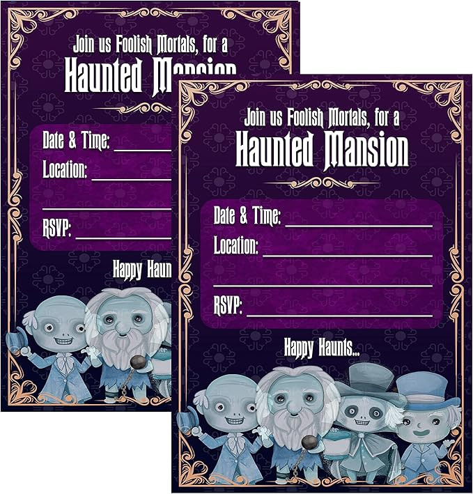 Silly Goose Gifts Haunted House Mansion Themed Party Supply Halloween Invite Sticker Decor (Invit... | Amazon (US)