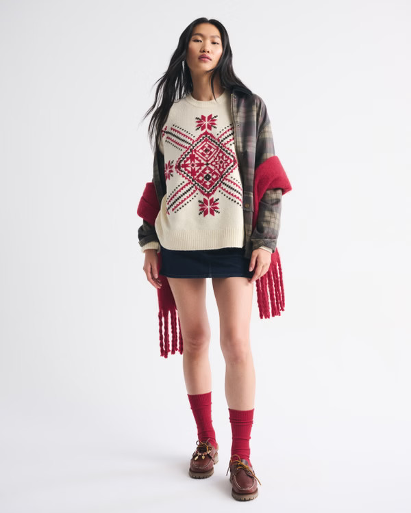 Dad Fairisle Crew Sweater | Abercrombie & Fitch (US)