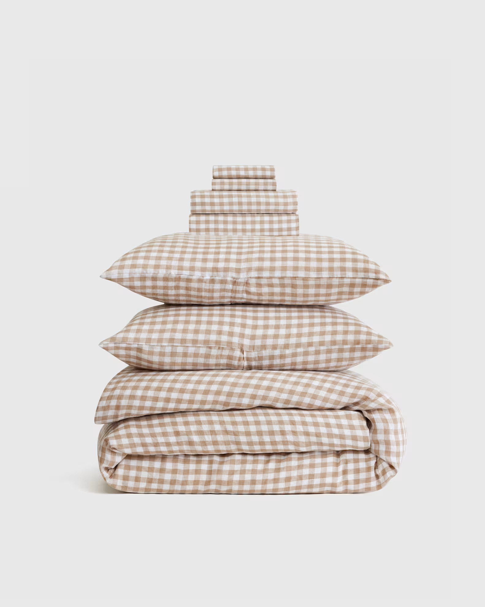 European Linen Gingham Deluxe Bedding Bundle | Quince