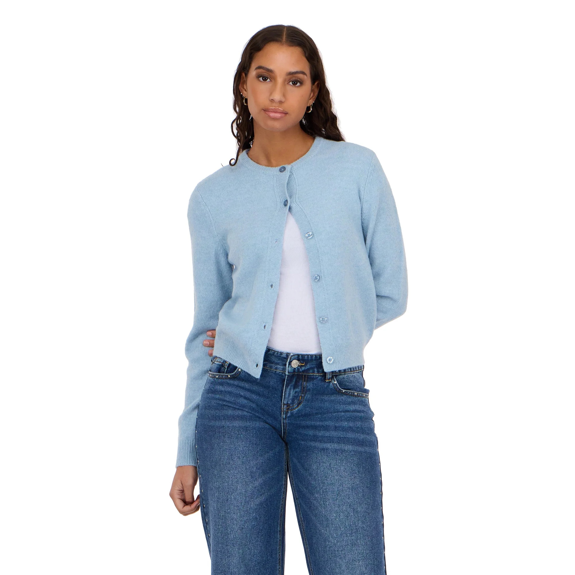 Forever 21 Women’s Cardigan Sweater – Soft Knit Long Sleeve Button Front Layer for Everyday C... | Walmart (US)