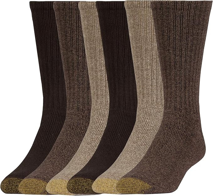 GOLDTOE Men's Harrington Crew Socks, Multipairs | Amazon (US)