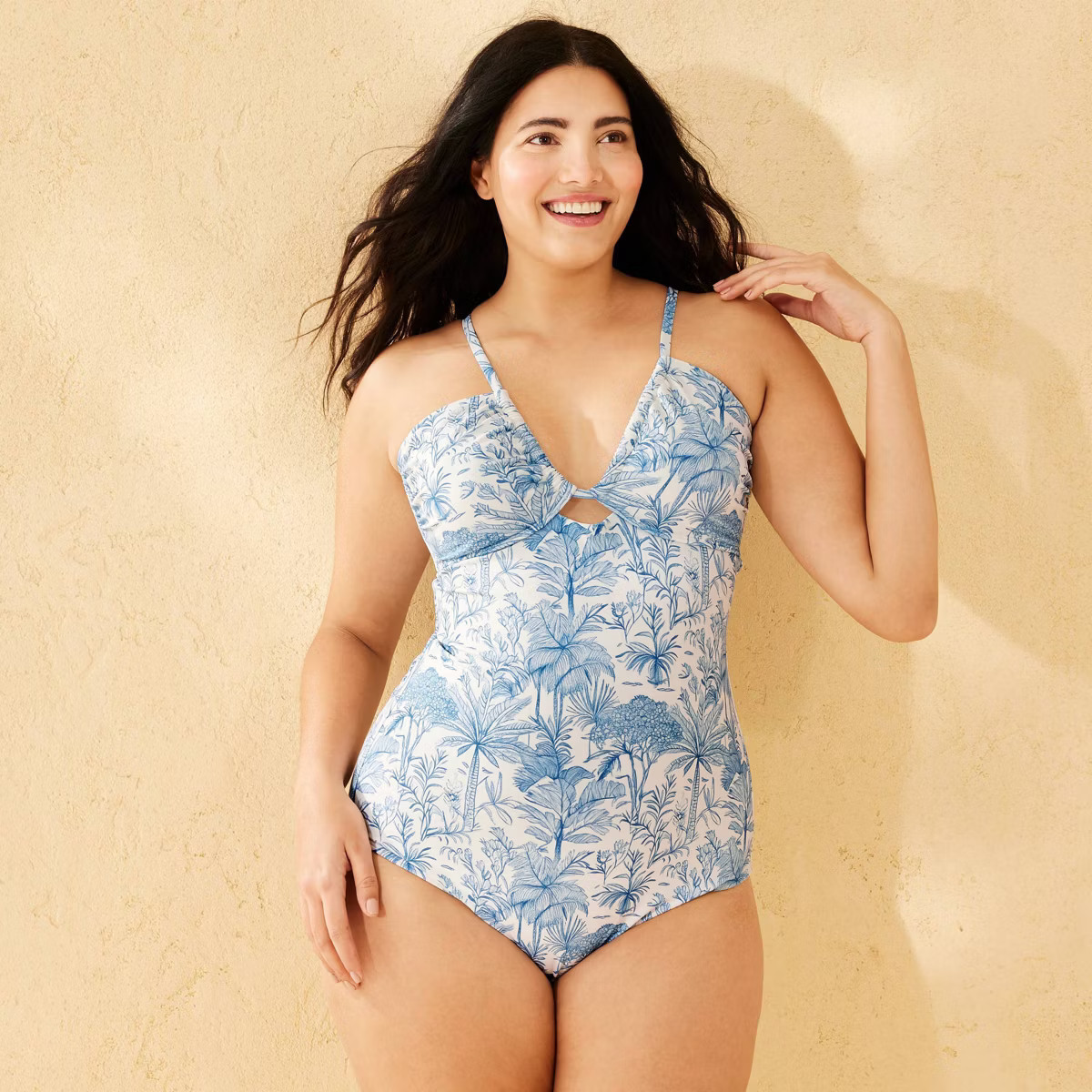 Women's Toile Print Tunneled Medium Coverage One Piece Swimsuit - Shade & Shore™ Multi | Target