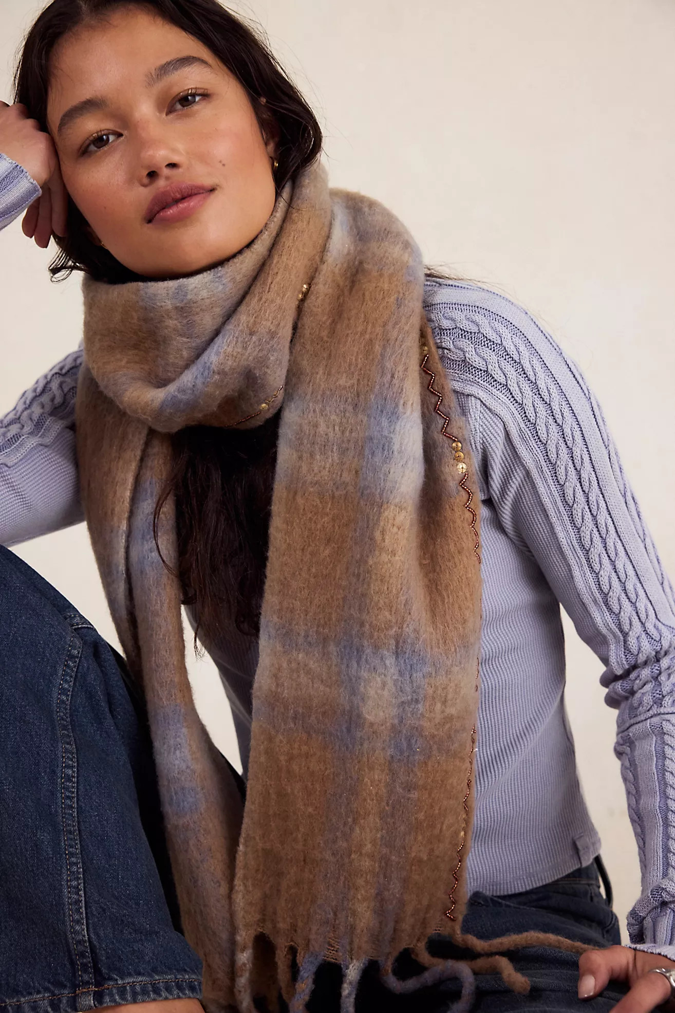 Highland Plaid Skinny Scarf | Free People (Global - UK&FR Excluded)