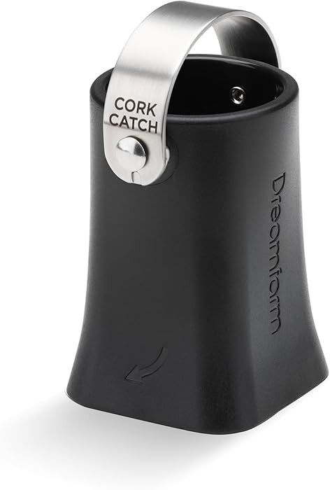Dreamfarm Champop Safe, Fast, & Easy Champagne Bottle Opener, Cork Popper & Catcher - Black | Amazon (US)