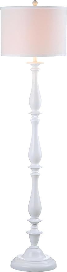 SAFAVIEH Lighting Collection Bessie Farmhouse Candlestick, Metal, White 62-inch Living Room Bedro... | Amazon (US)