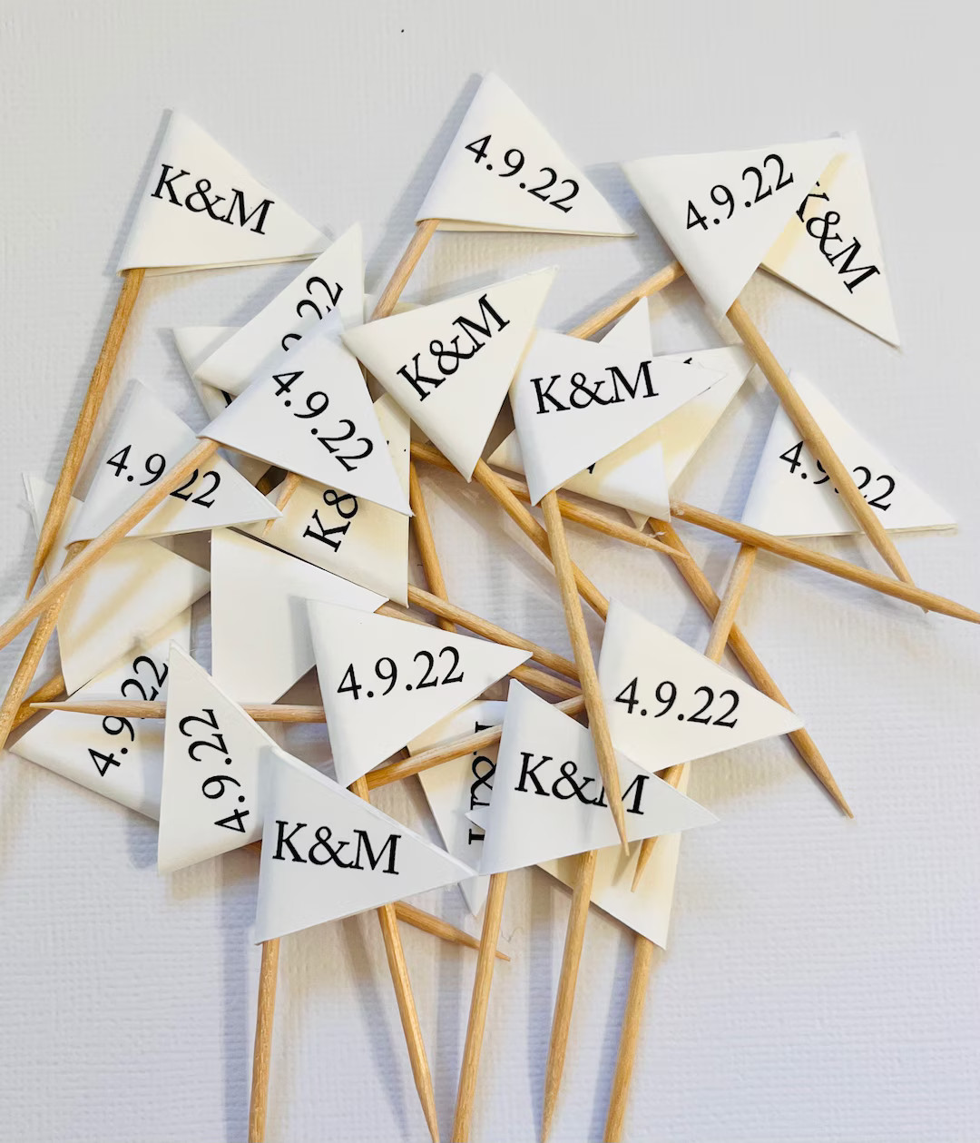 Personalized Flag Food Picks, Flag Cupcake Toppers, Monogram Food Picks, Initials and Date - Etsy | Etsy (US)