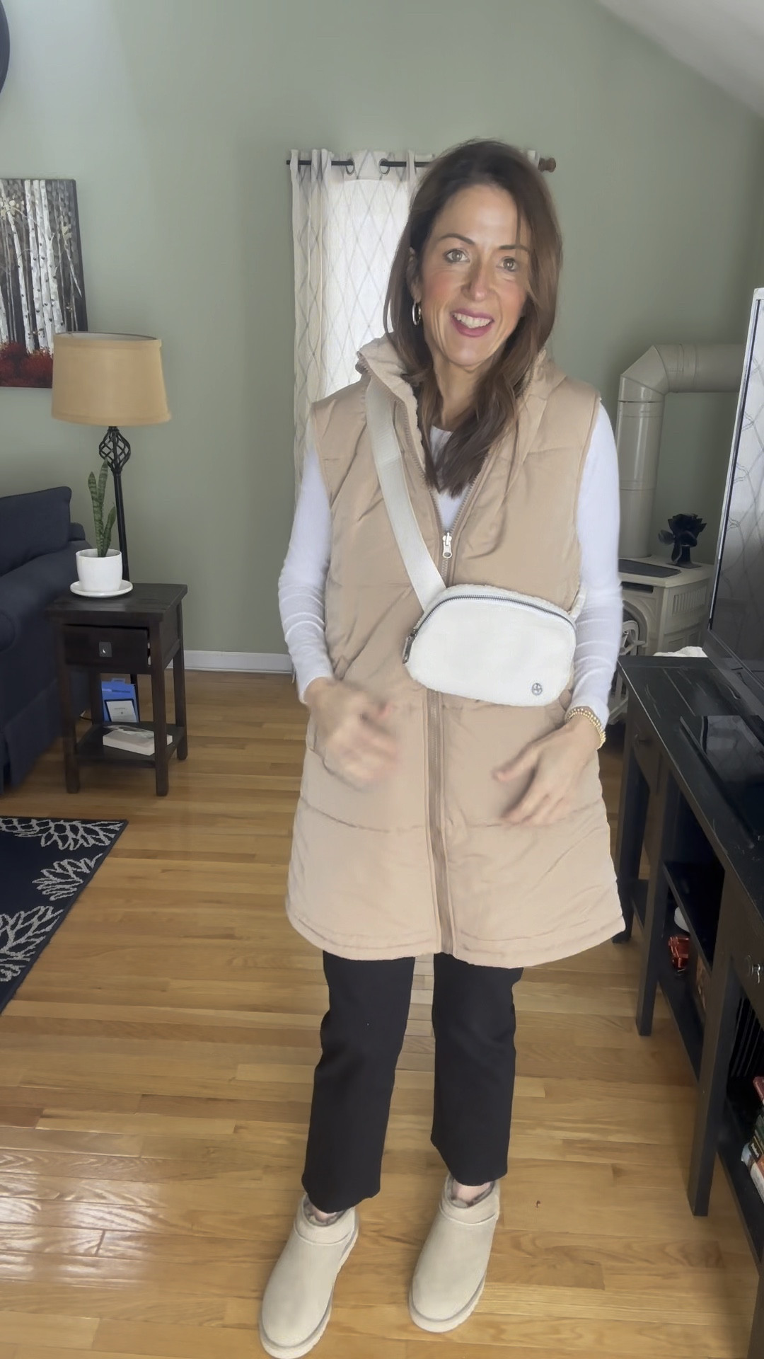 ✨Amazon Viral Reversible Sherpa Lined Vest! ✨ Grab this sherpa lined Amazon vest. This is the perfect vest to grab for shopping or out with friends. Comes in multiple colors. True to size wearing size small.

#founditonamazon #amazonfashion #winteroutfit #casualstyle #winterstyle

What to wear | how to style | winter outfit ideas | casual outfit ideas | Sherpa lined long vest | long puffer vest | fleece lined leggings | free people look for less | oversized sweater | cozy socks | boot socks | reversible vest | outerwear | amazon outerwear | amazon must haves | amazon winter fashion | Ugg boots | winter boots | comfy outfit

#LTKstyletip #LTKover40 #LTKVideo