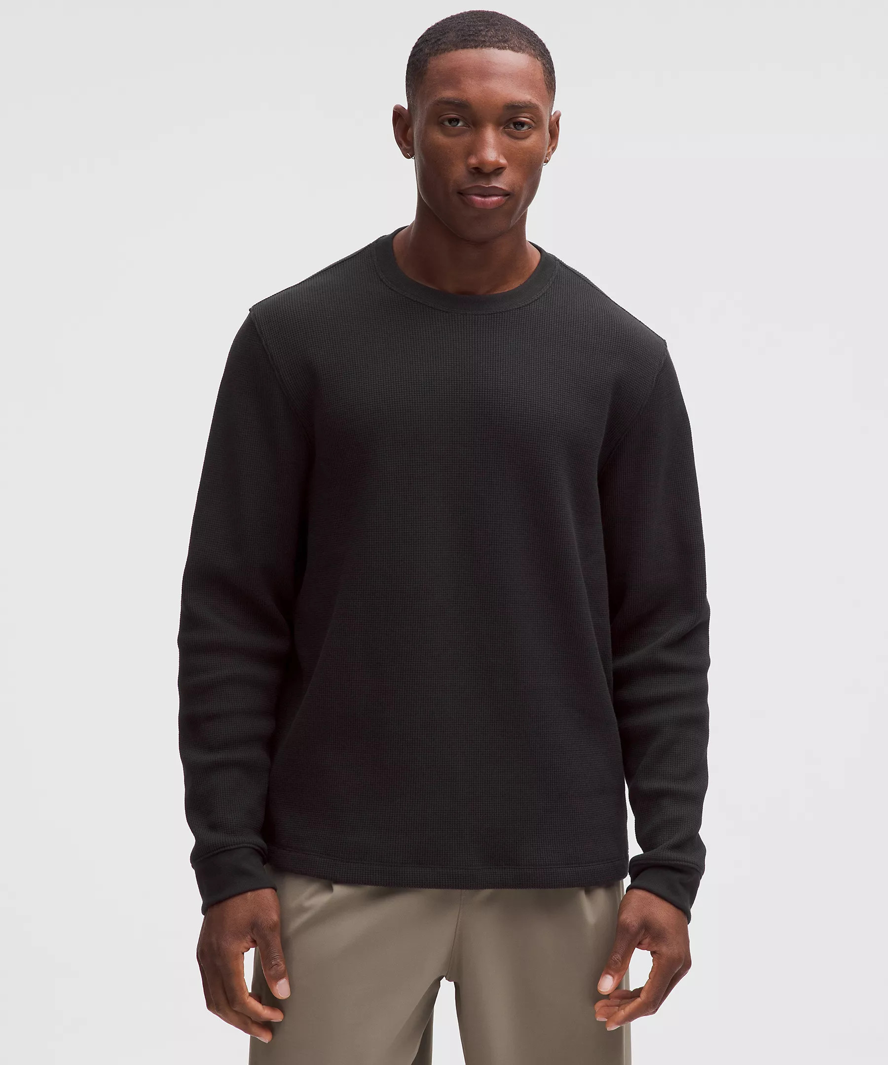 Cotton-Blend Waffle Knit Long-Sleeve Shirt | Lululemon (US)