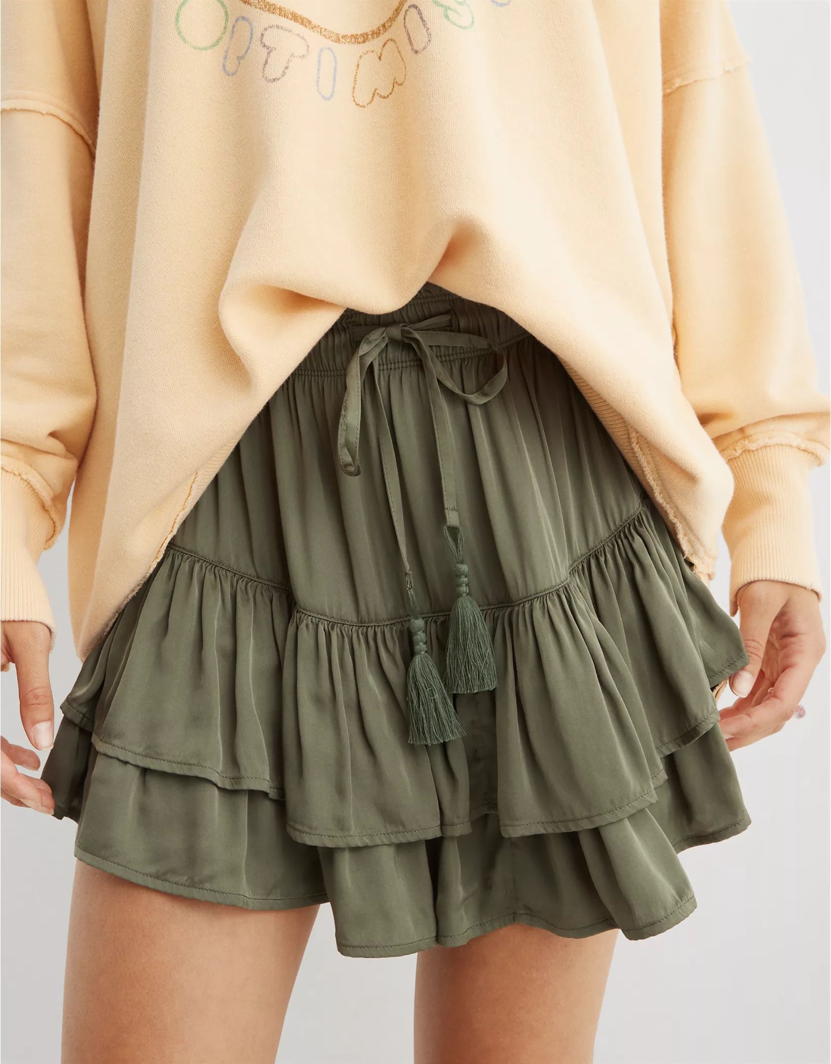 Aerie Sweet 'N' Silky Mini Skirt | American Eagle Outfitters (US & CA)