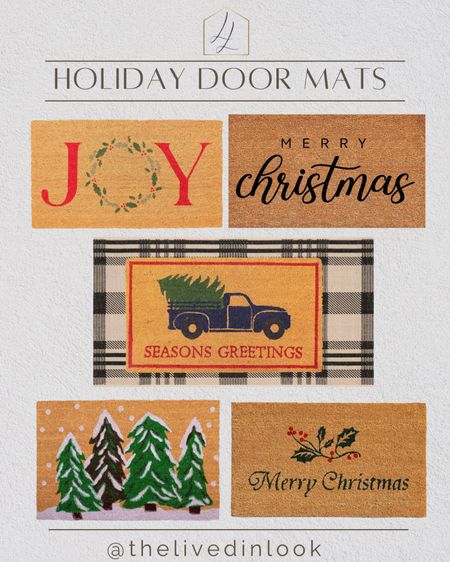Affordable holiday door mats for a simple festive addition to your front porch!

Christmas decor, home decor, holiday door mat, rugs, outdoor rugs


#LTKSeasonal #LTKhome #LTKHoliday