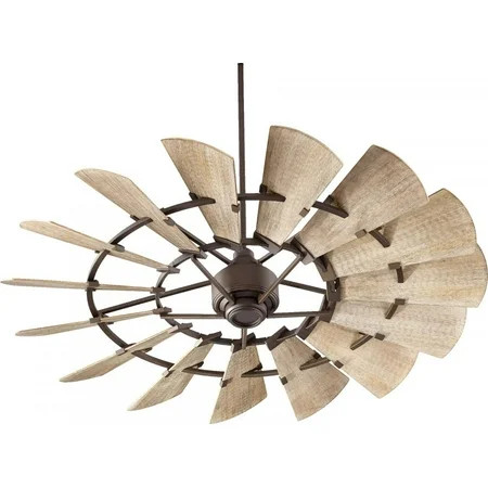 Quorum 60 96015-86 Windmill Indoor Ceiling Fan Oiled Bronze with Weathered Oak Blades - Rustic Fan f | Walmart (US)