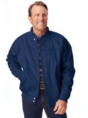 John Blair Men's 3-Season Uninsulated Jacket, Navy Blue 3XL | Blair