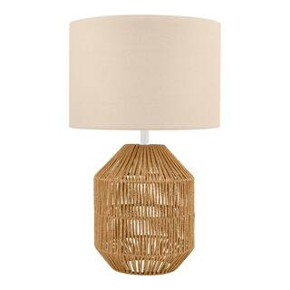 Hampton Bay Quinton 24.5 in. Rattan Accent Lamp HDP15317 - The Home Depot | The Home Depot
