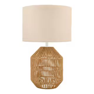 Hampton Bay Quinton 24.5 in. Rattan Accent Lamp HDP15317 - The Home Depot | The Home Depot