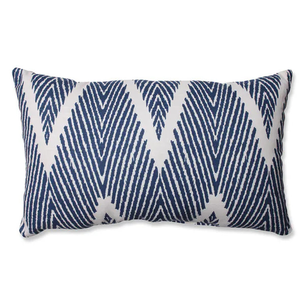 Pillow Perfect Bali Navy Rectangular Throw Pillow | Bed Bath & Beyond