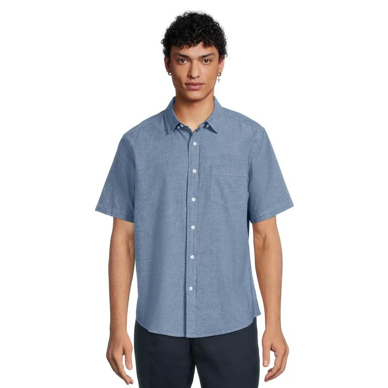 George Men’s Poplin Shirt with Short Sleeves | Walmart (US)