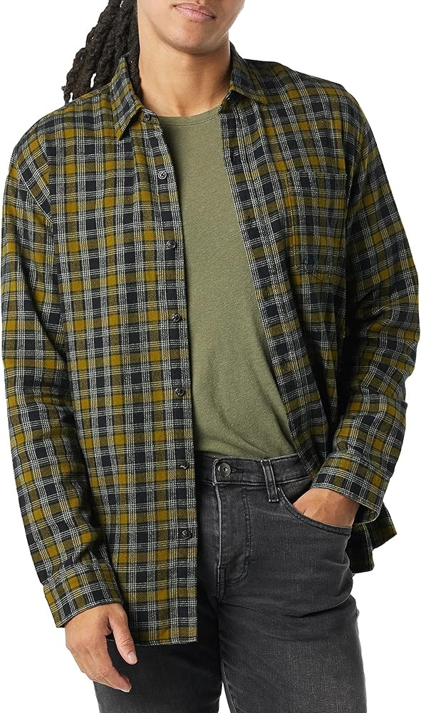 Amazon Essentials Men's Long-Sleeve Flannel Shirt (Available in Big & Tall) | Amazon (US)