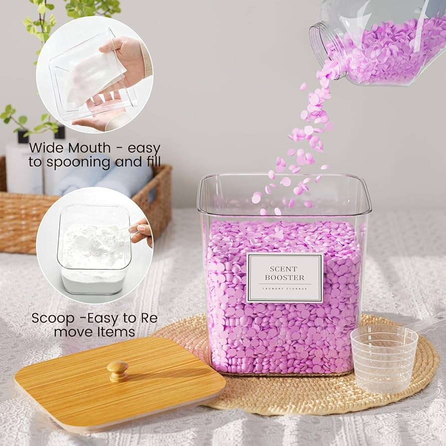Amazon.com: HomePekite Laundry Pods Storage Container, Clear Laundry Room Organization and Storag... | Amazon (US)