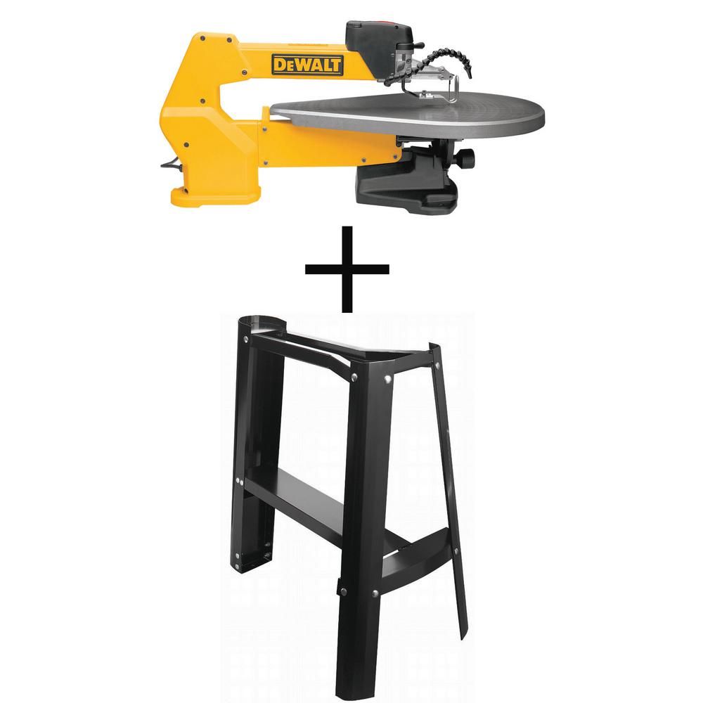 DEWALT 20 in. Variable-Speed Corded Scroll Saw with Bonus Scroll Saw Stand-DW788WDW7880 - The Hom... | The Home Depot