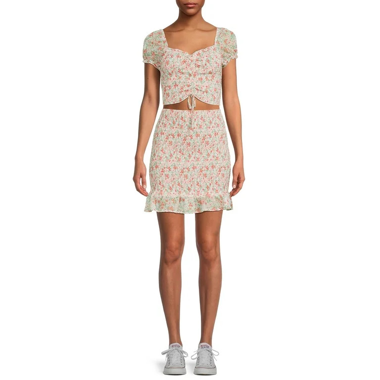 No Boundaries Juniors’ Top and Skirt Set, 2-Piece | Walmart (US)