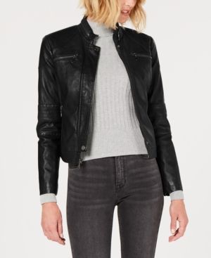 Maralyn & Me Juniors' Faux-Leather Moto Jacket | Macys (US)