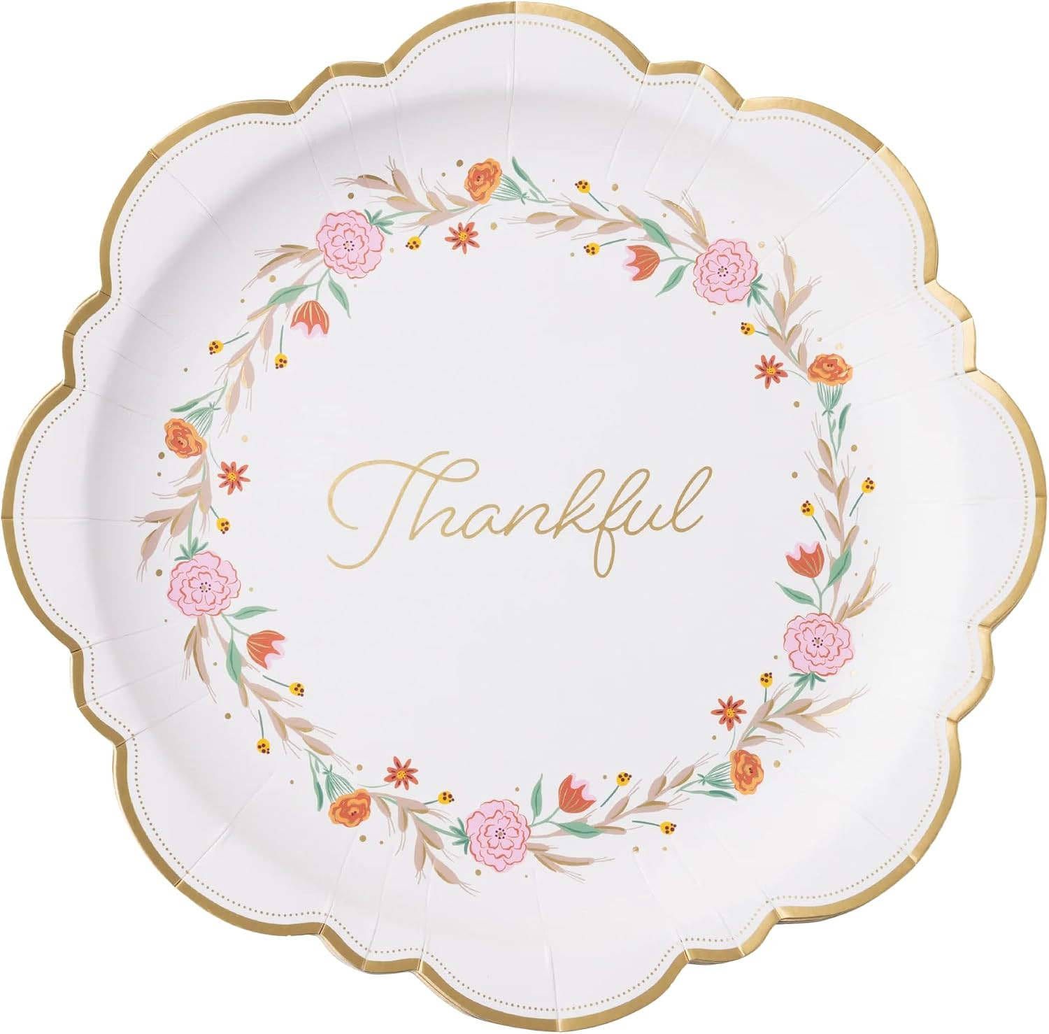 Bonjour Fete Platos de papel de Acción de Gracias, platos de cena | Amazon (US)