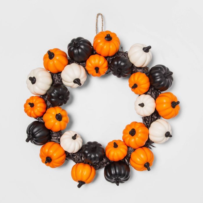 Pumpkins and Black Grass Halloween Wreath - Hyde &#38; EEK! Boutique&#8482; | Target