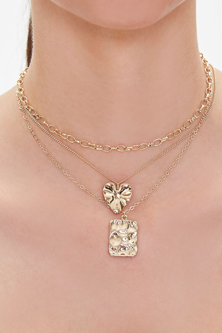 Hammered Pendants Layered Necklace | Forever 21 (US)