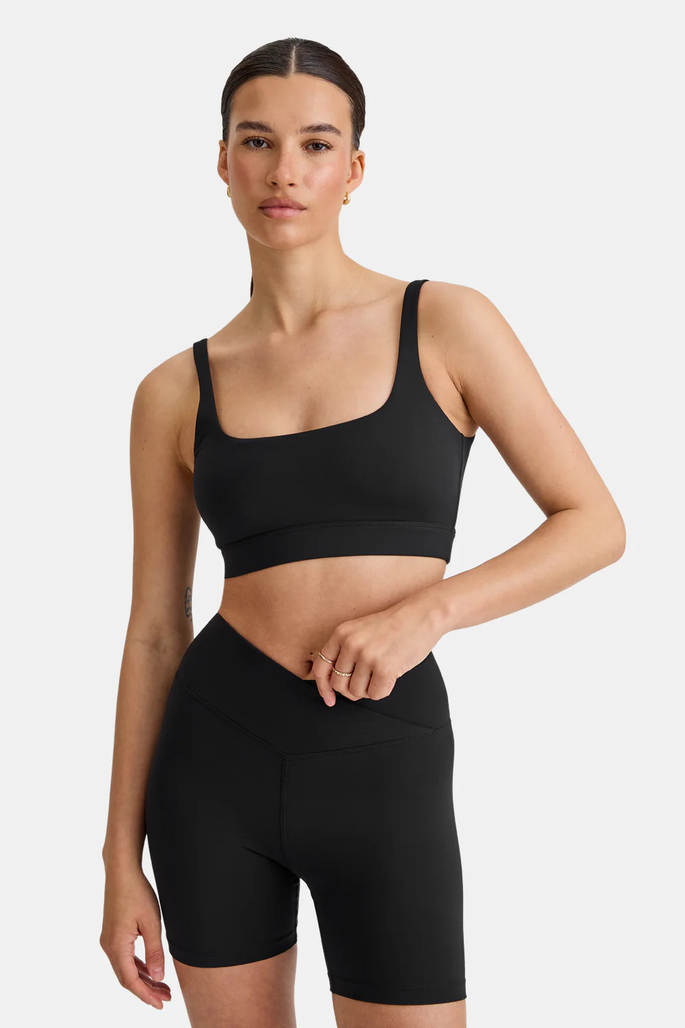 DayFlex Square Neck Sports Bra - Shadow Black | TALA (UK)