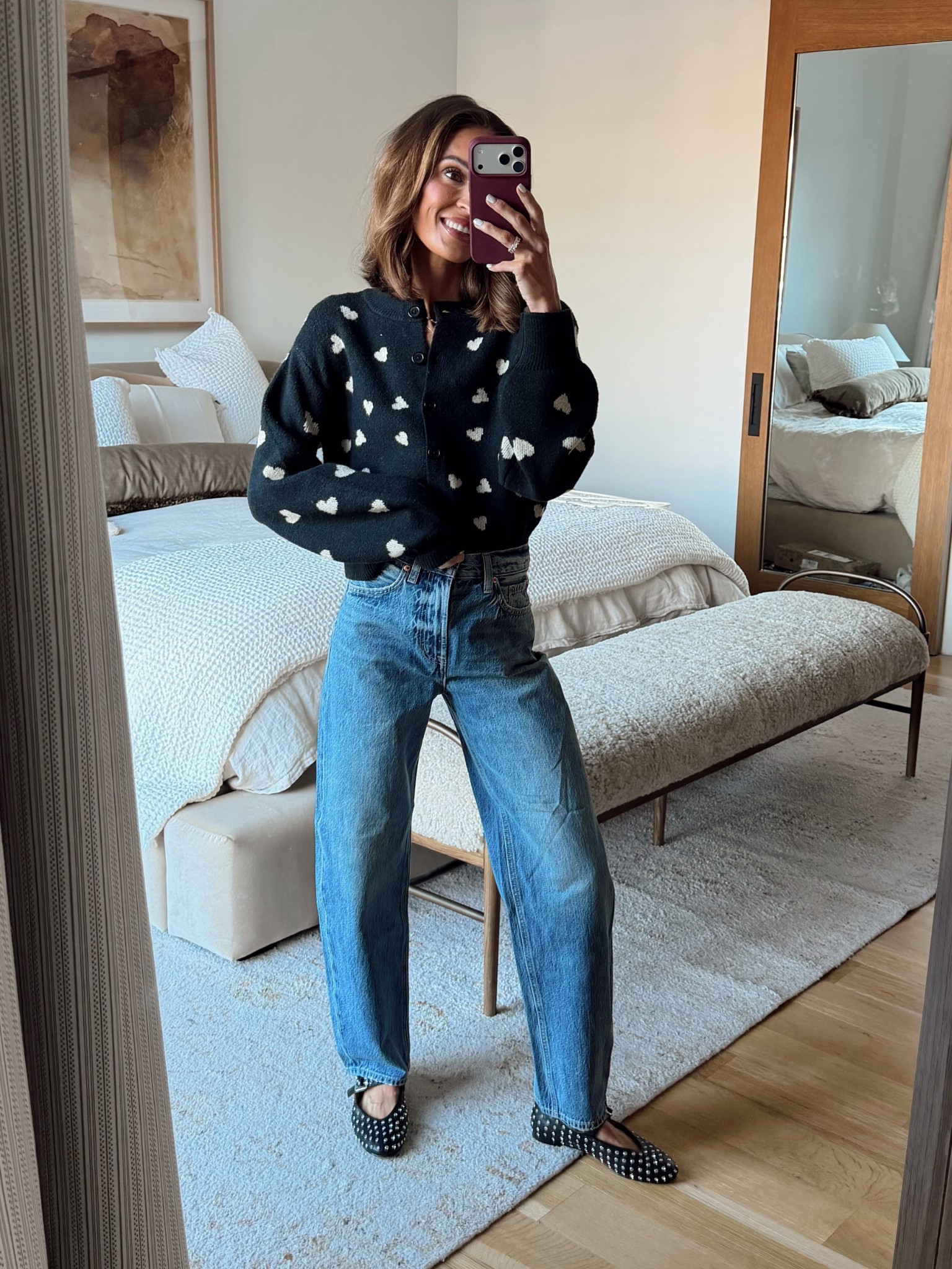 super soft cardigan from target! so cute for vday !