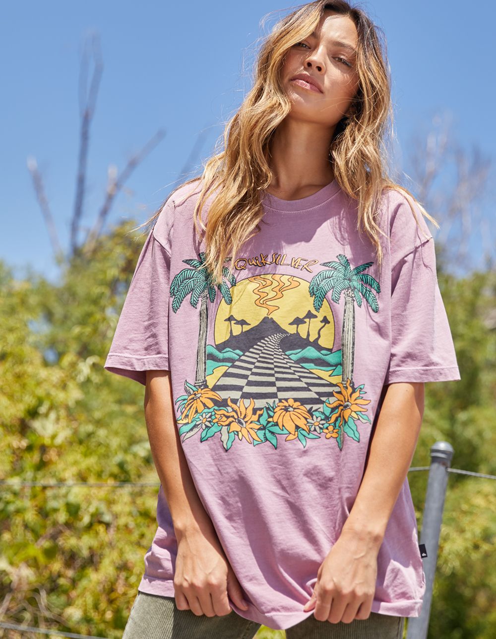 QUIKSILVER Little Paradise Womens Oversized Tee - ORCHID | Tillys | Tillys