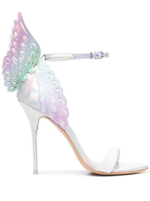 Evangeline holographic stiletto sandals | Farfetch (US)