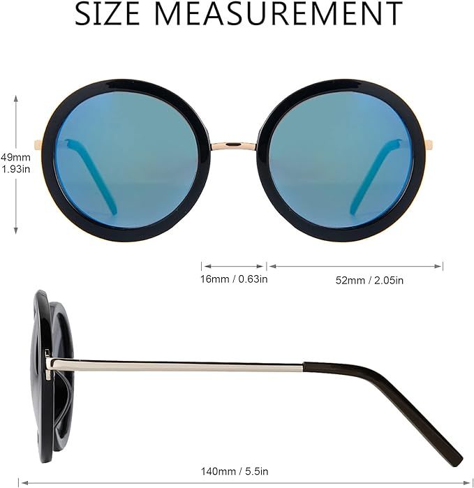 JOOX Round Sunglasses for Women, Classic Vintage Retro Sun Glasses, 100% UV Protection | Amazon (US)