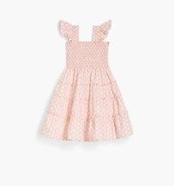 The Tiny Ellie Nap Dress - Coral Baroque Shell Cotton Sateen | Hill House Home