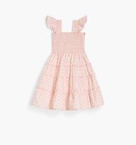 The Tiny Ellie Nap Dress - Coral Baroque Shell Cotton Sateen | Hill House Home