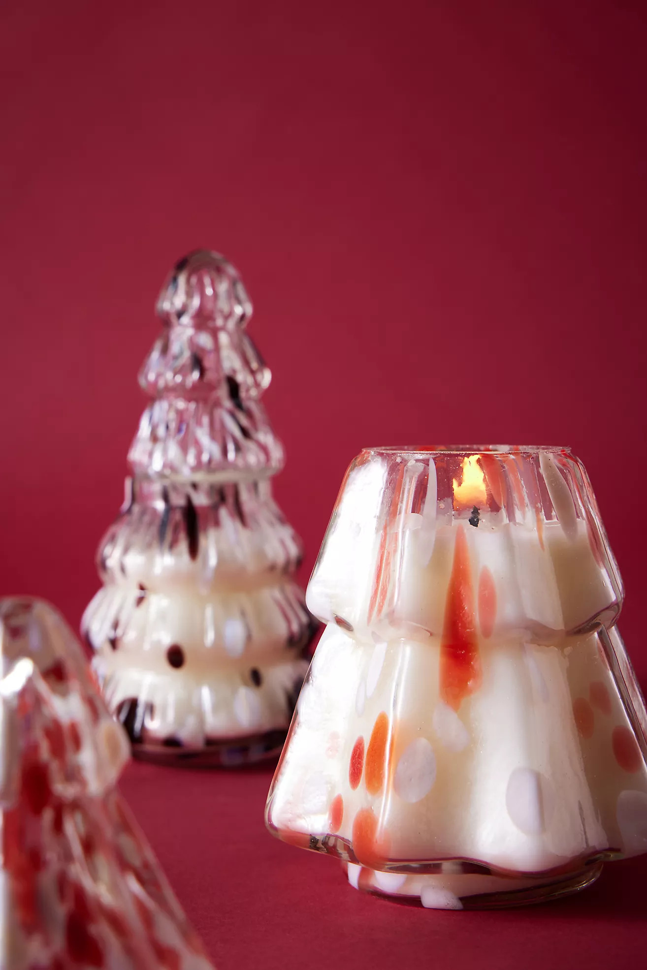 Spice Alpenglow Confetti Glass Christmas Tree Candle | Anthropologie (UK)