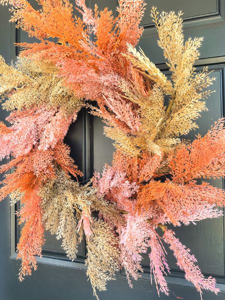 DIY Fall Faux Wreath - a dupe of a beautiful fall faux grass wreath that sells for over $100 😳

#LTKHoliday #LTKSeasonal #LTKhome