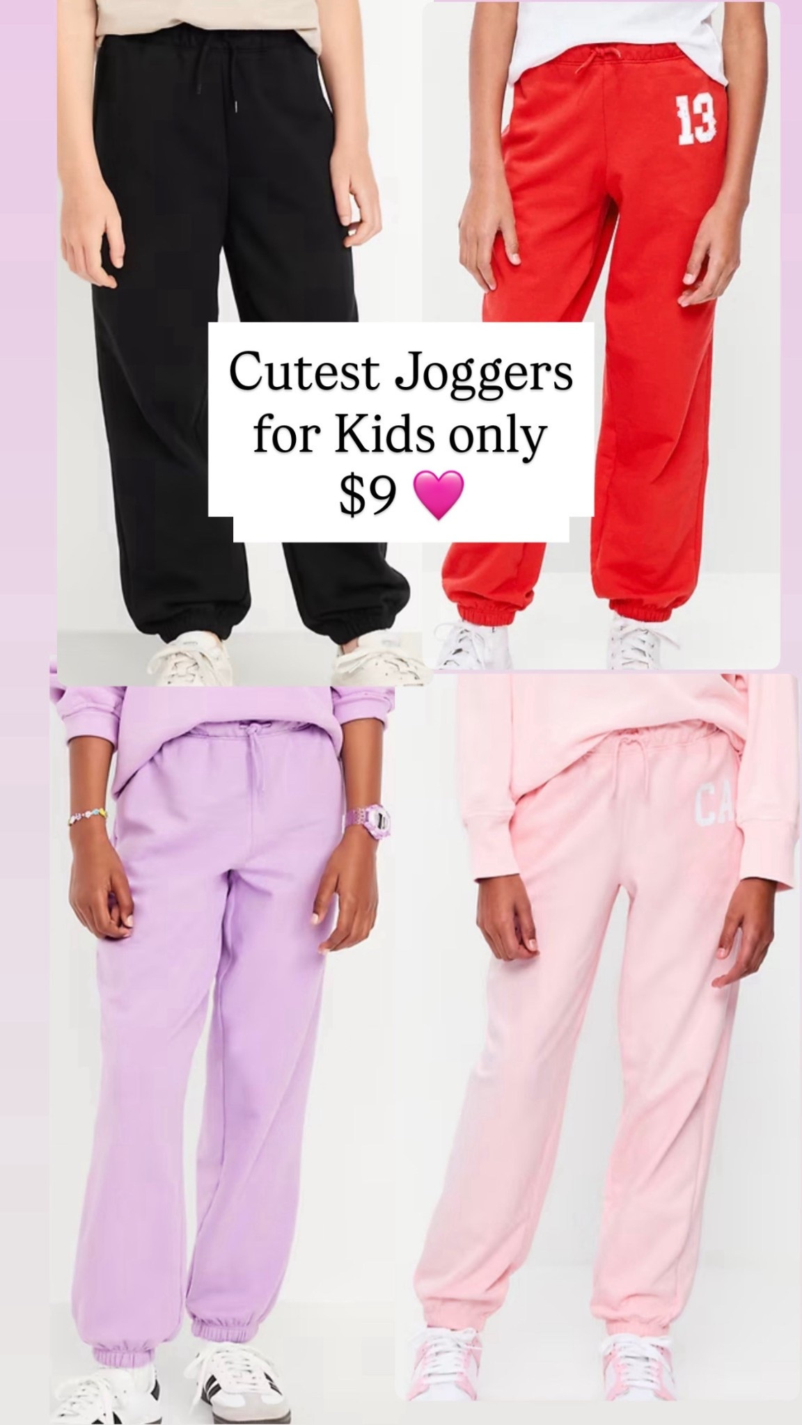 Cutest joggers for kids are only nine dollars

#LTKKids #LTKSaleAlert