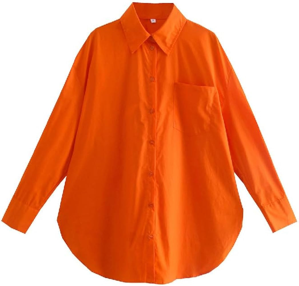 Yuiseaik Button Down Shirts for Women Long Sleeve Oversized Dressy Blouses Loose Fit Casual Top | Amazon (US)