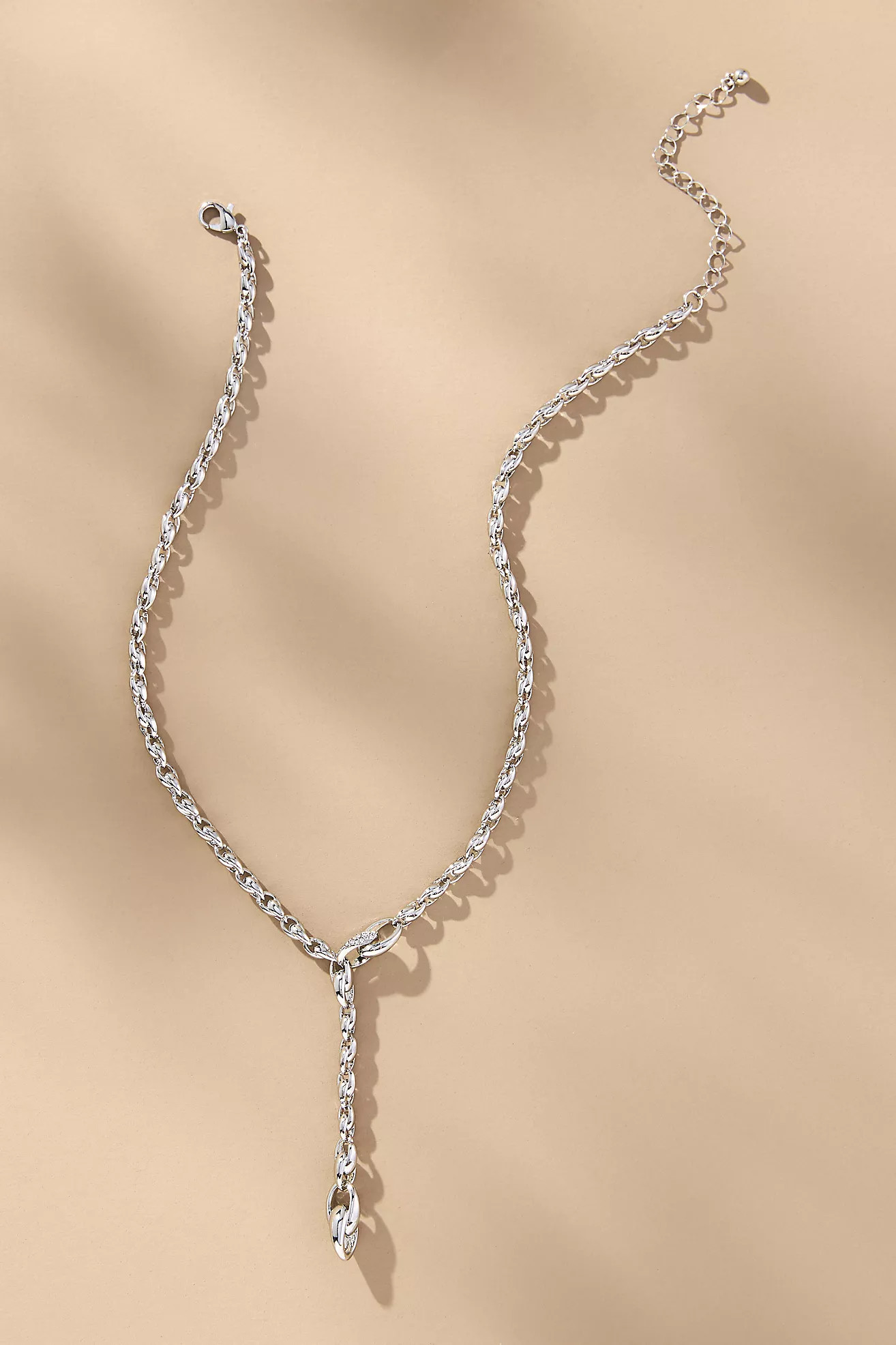 Crystal Linked Lariat Necklace | Anthropologie (US)
