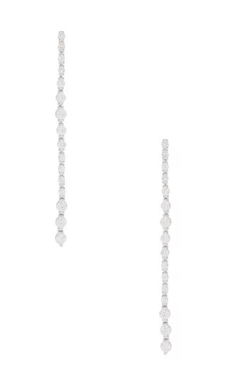 Diamond Drop Earring in Silver | Revolve Clothing (Global)