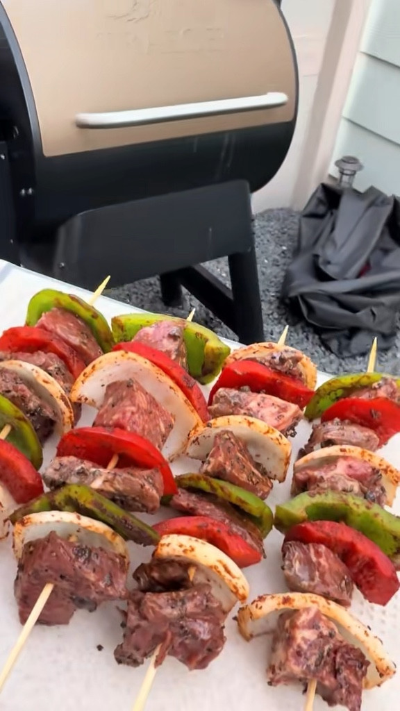 Fired up the Traeger to enjoy some steak skewers with grilled veggies! The best

#LTKHome #LTKGiftGuide