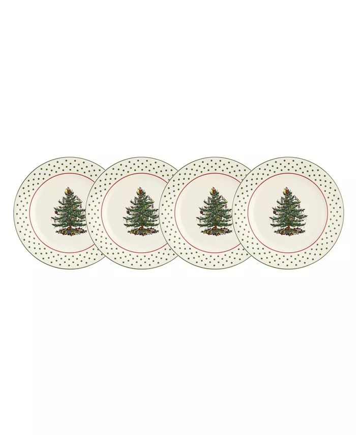 Spode Polka Dot Dessert Plates, Set of 4 & Reviews - Fine China - Macy's | Macys (US)