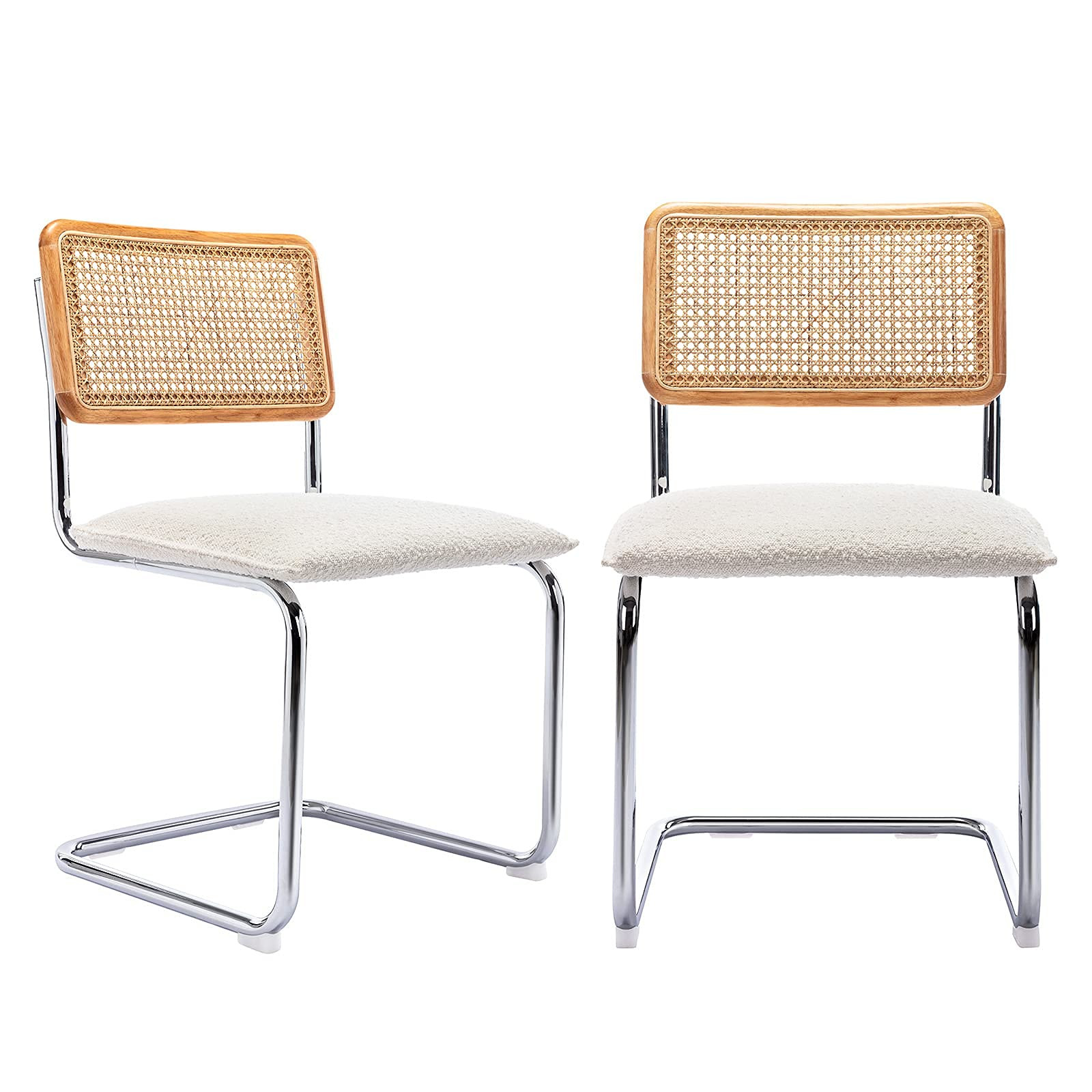 ONEVOG Rattan Dining Chairs with Cane Backrest, Upholstered Comfy Sturdy Side Chair for Leisure, Hom | Amazon (US)