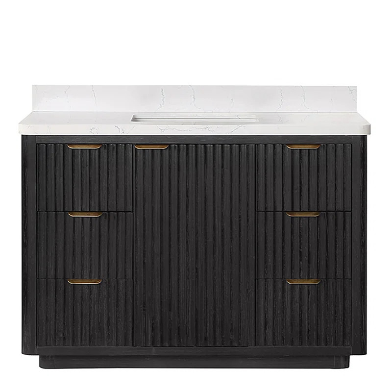 Adela 48'' Single Bathroom Vanity with Cultured Marble Top | Wayfair North America