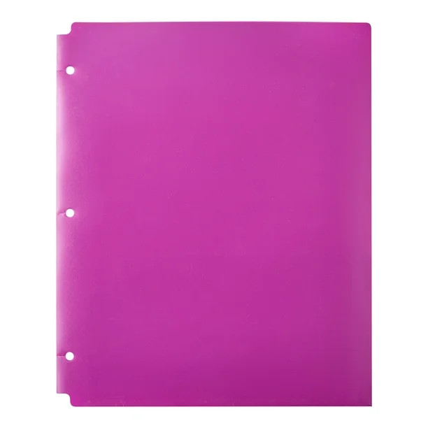 Pen + Gear, Poly Folder, Durable, Two Pockets, Purple - Walmart.com | Walmart (US)