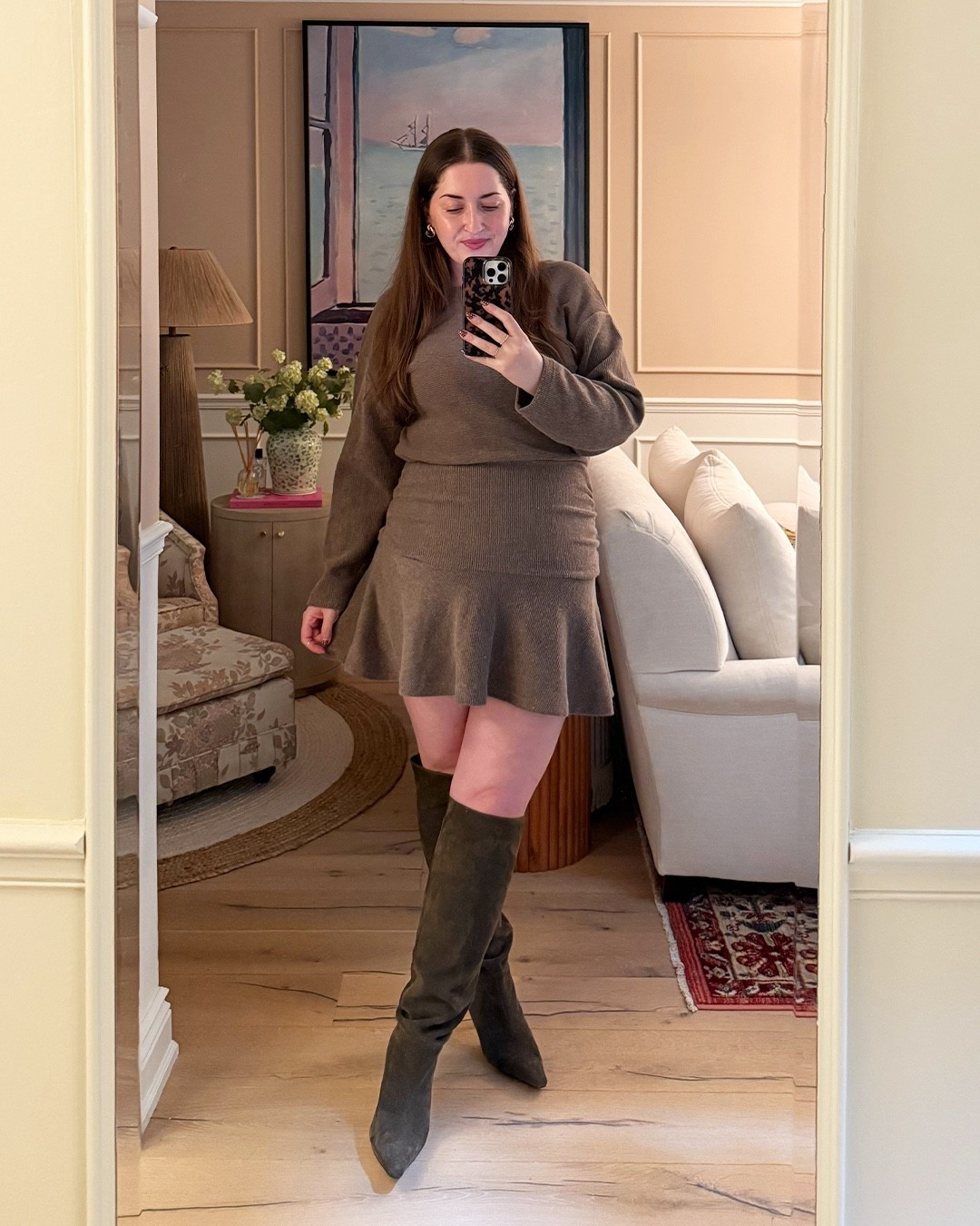 Sweater dress / Zara dress / fall dress / wide-calf boots / long sleeve mini dress / date night outfit

#LTKdresses #LTKfall #LTKcurves