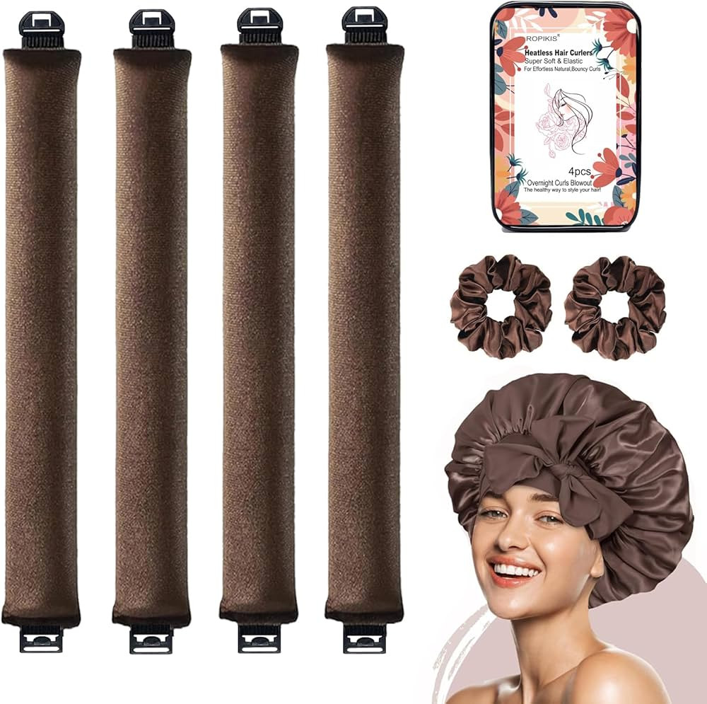 Overnight Blowout Rods Heatless Hair Curler,4PCS Jumbo Flexi Rods for Heatless Curls,Heatless Cur... | Amazon (US)
