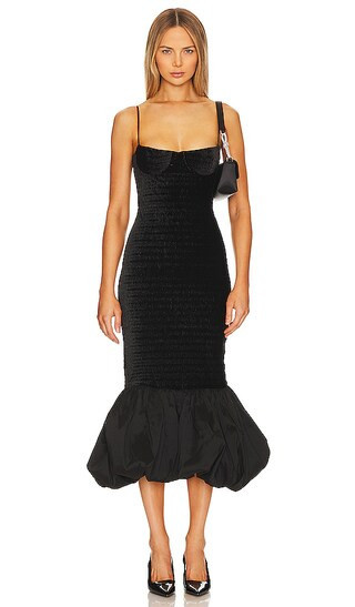 NBD Dahlia Midi Dress in Black. - size S | Revolve Clothing (Global)