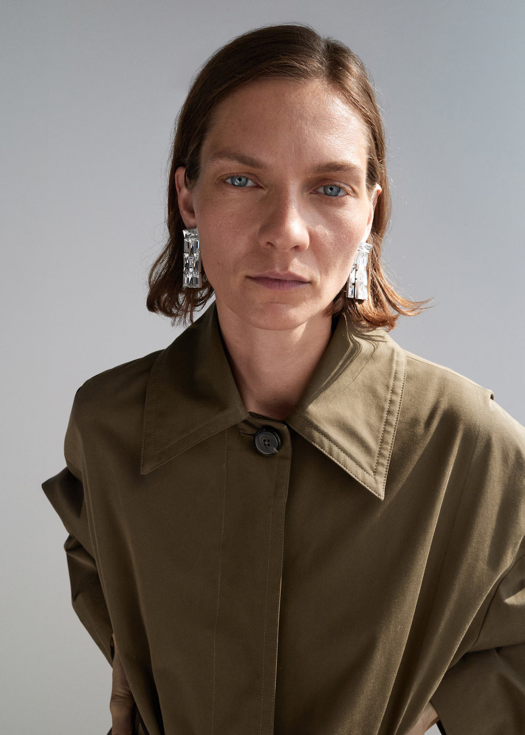 Long cotton trench coat with concealed buttons - Women | MANGO USA | Mango (US/MX/AU)